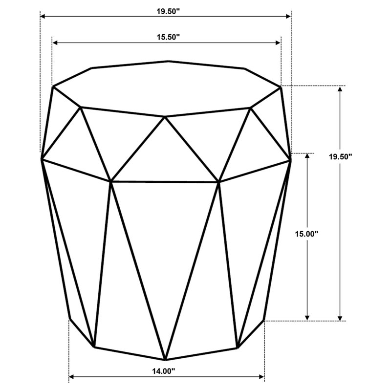 Table d'appoint Pringle Grey, Gris
