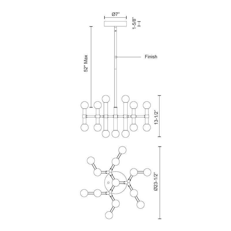 Rivoli 24 - Light LED Chandelier