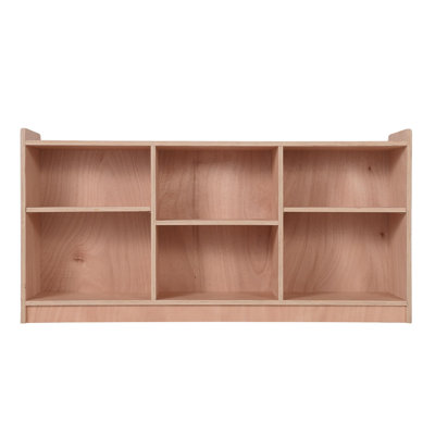 Bibliothèque en bois pour tout-petits et armoire de rangement pour jouets avec panneaux latéraux en contreplaqué en forme de cœur, tablettes ouvertes et rangement pour chambre d'enfant
