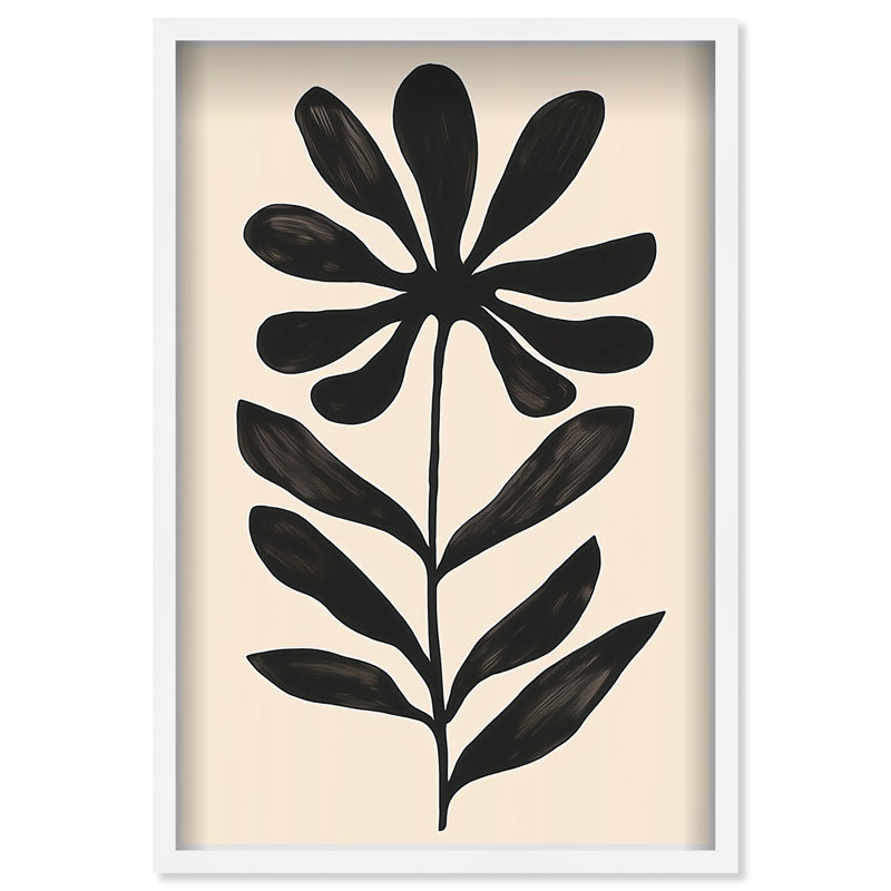 Oliver Gal Fronds of Nightfall II Abstract - Luxury Shadowbox Framed Wall Art, 31.5" H x 21.5" W, White