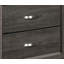 2 Drawers MDF Nightstand In Grey High Gloss Finish