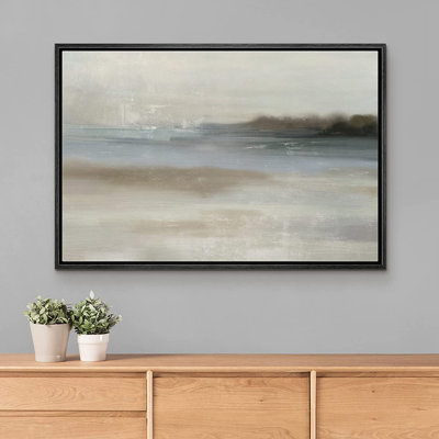 " Pastel Gray Blue Watercolor Landscape Abstract Shapes " Watercolor Painting