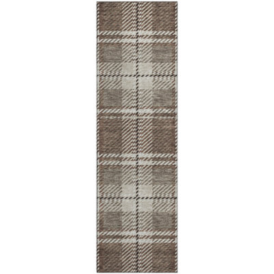 Premium Machine Washable Prisco Brown Rug
