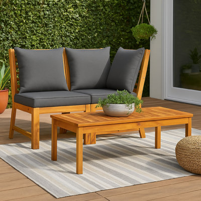 3 Piece Lounge Chair with Cushions