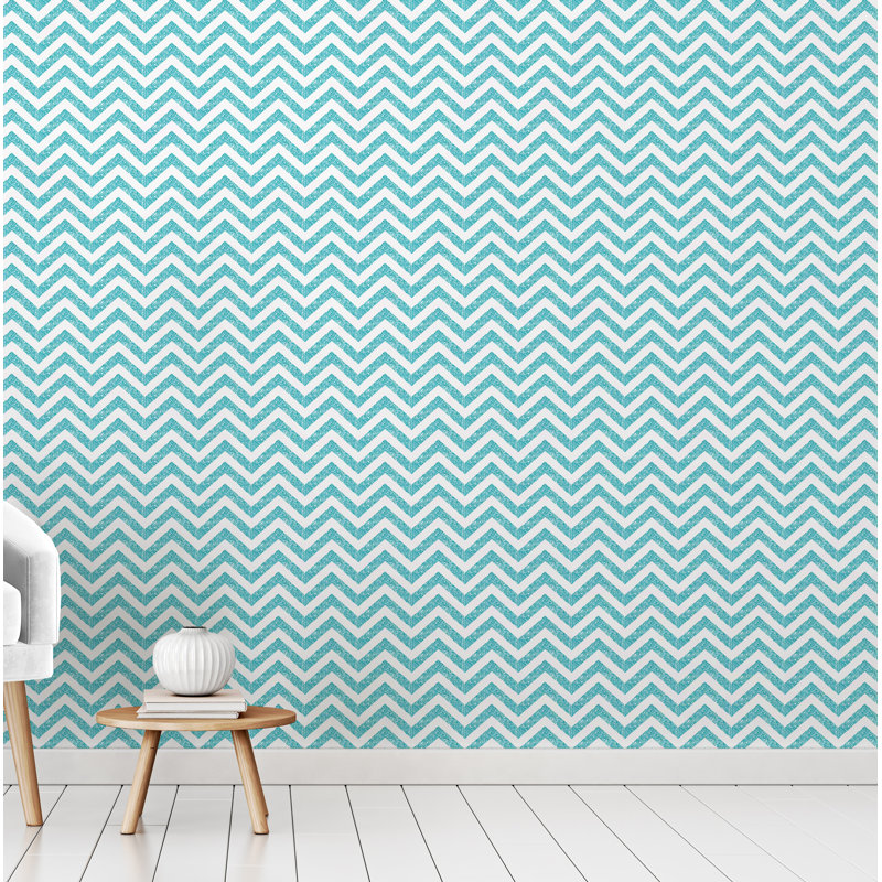 Aphan Peel and Stick Wallpaper Panel, Blue, 24" W x 96" L