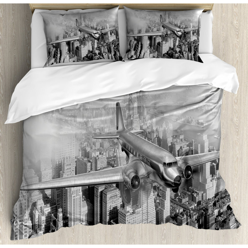 Modern & Contemporary Duvet Cover, Queen Duvet Cover + 2 Shams