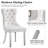 70" Glass Dining Table Set Of 5, Double U-Shaped Polished Stainless Steel Base, 10Mm Thick Tempered Glass Top And Velvet Upholstered Nailhead Chairs-413304889-413570988