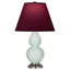 Small Double Gourd Accent Lamp - Sangria, Deep Patina Bronze - Lavender, Plum Shade-583633437-584545643