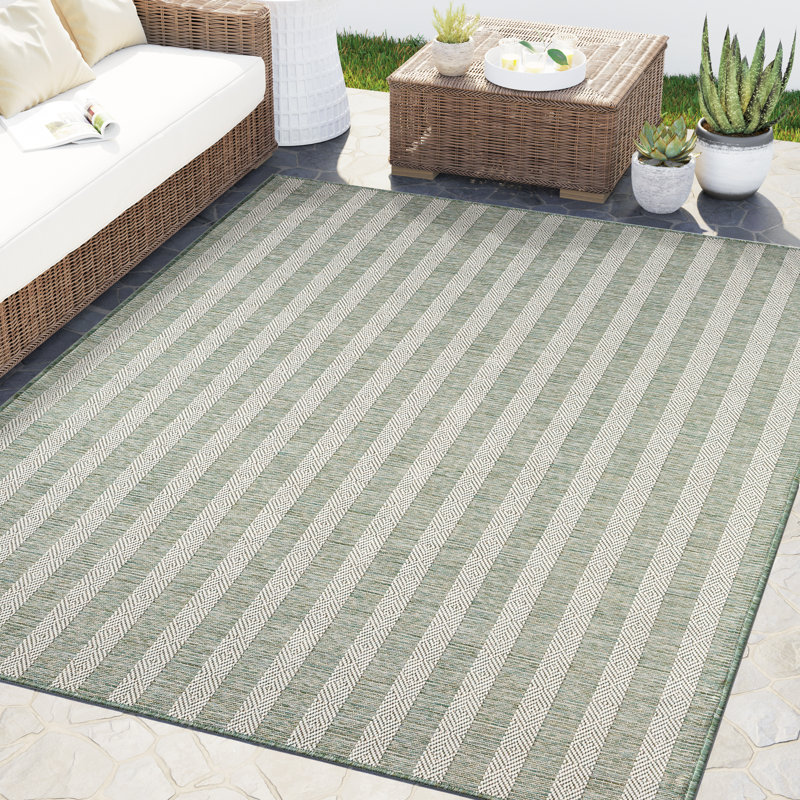 Tapis intérieur / extérieur crème Abani OCE110B, Rectangle 7 pi 9 po x 10 pi 2 po