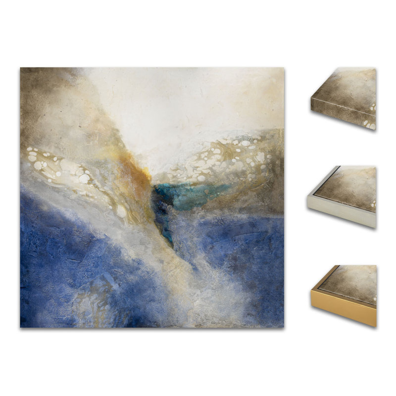 Stone Washed Painting by Jennifer Hollack Raboin, Stretched Canvas, 44" H x 44" W x 2" D