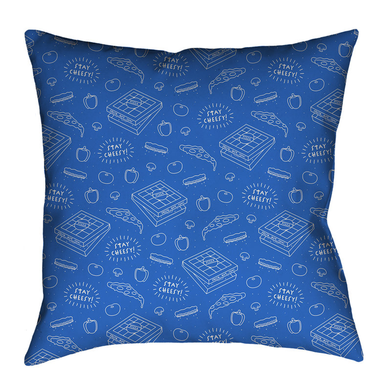 Housse de coussin Katelyn Elizabeth, 14 po x 14 po, Polyester, Bleu