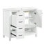 Meuble-lavabo moderne 36 po avec lavabo en céramique et bois massif Gullhaven-123817824