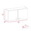 Armoire murale 2 portes 2 compartiments blanc et gris clair