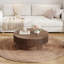 Table basse ronde avec rangement, table centrale