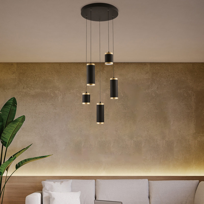 Luminaire suspendu 5 lumières DEL Lynnasia