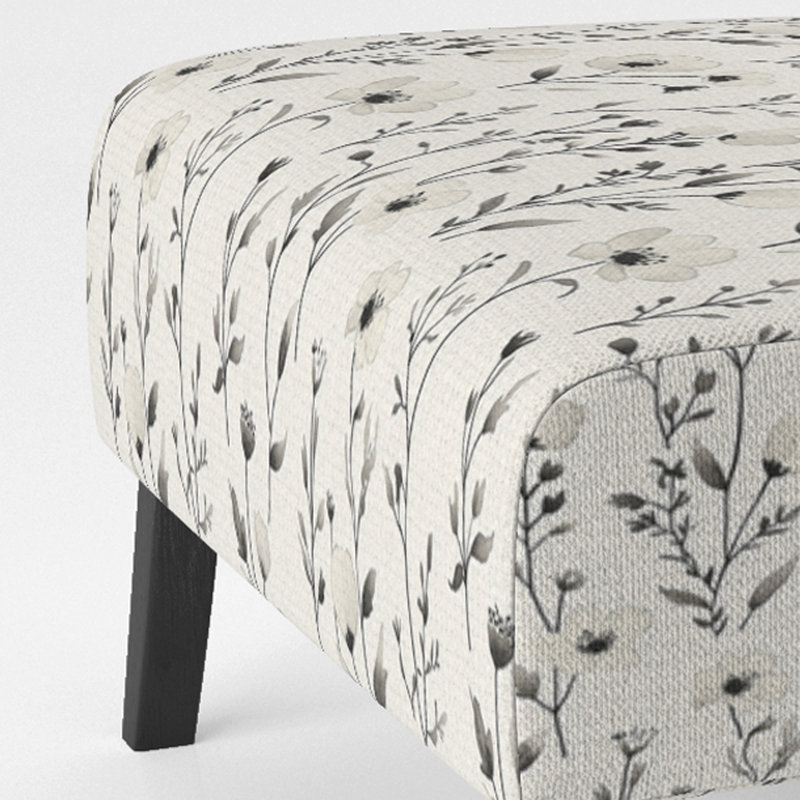 Fauteuil de chambre Floral Mintline, Pantoufle sans accoudoirs