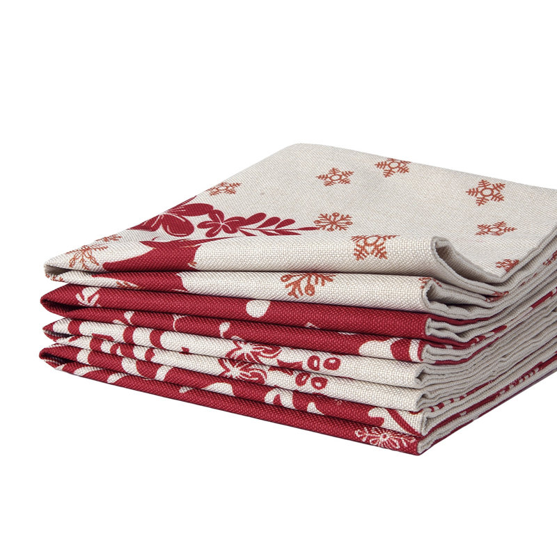 Altia Cushion, Red/Beige