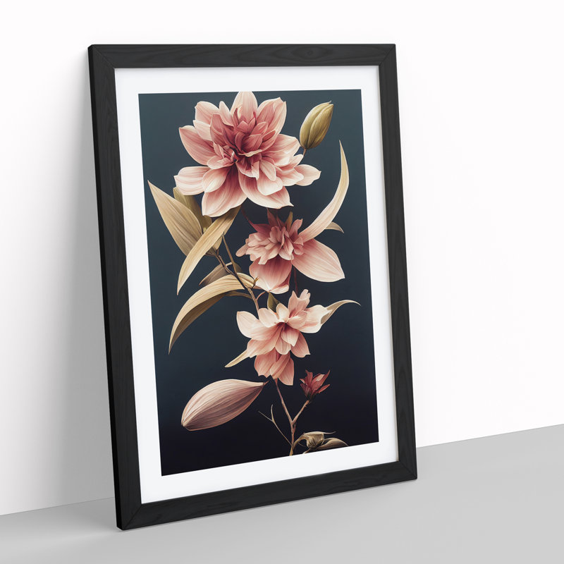 The Classic Flowers No.2 - Framed Print, Black Framed, 46cm H x 34cm W x 2cm D