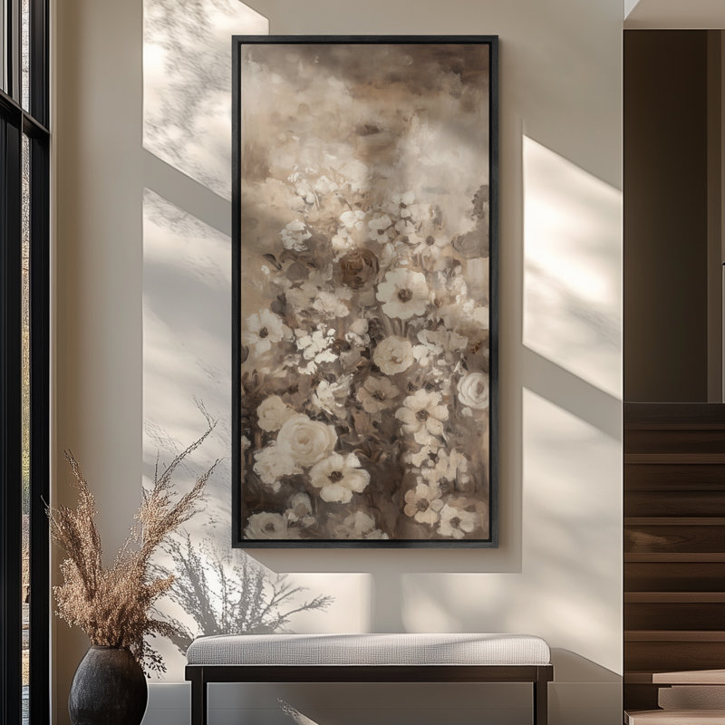 Très grand art mural rétro encadré pour art classique, H 60 po x l 30 po, Noir