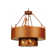 Luminaire suspendu inversé 8 lumières Yarger