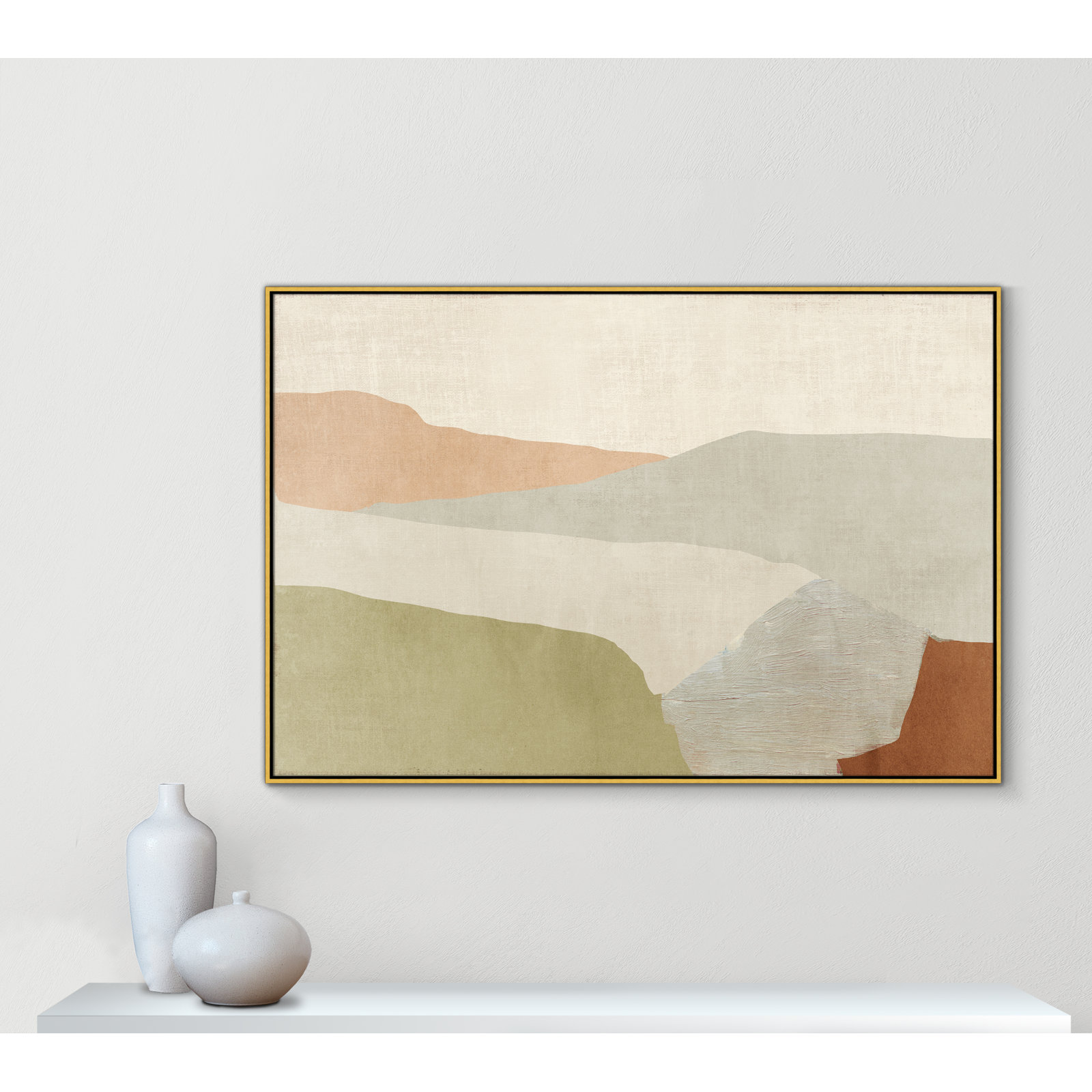 Elspeth "Pastel Views" Painting, 41.5" H x 61.5" W, Gold