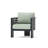 Quanise 4 Piece Sunbrella Outdoor Patio Seating Set With Aluminum Slat Coffee Table - Cast Oasis-1824848563