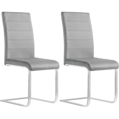 Bloxson 48.5cm H Velvet Upholstered Cantilever Chair in Black