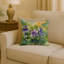 Colorado Rocky Mountain Columbine in Watercolor Throw Pillow-114457357