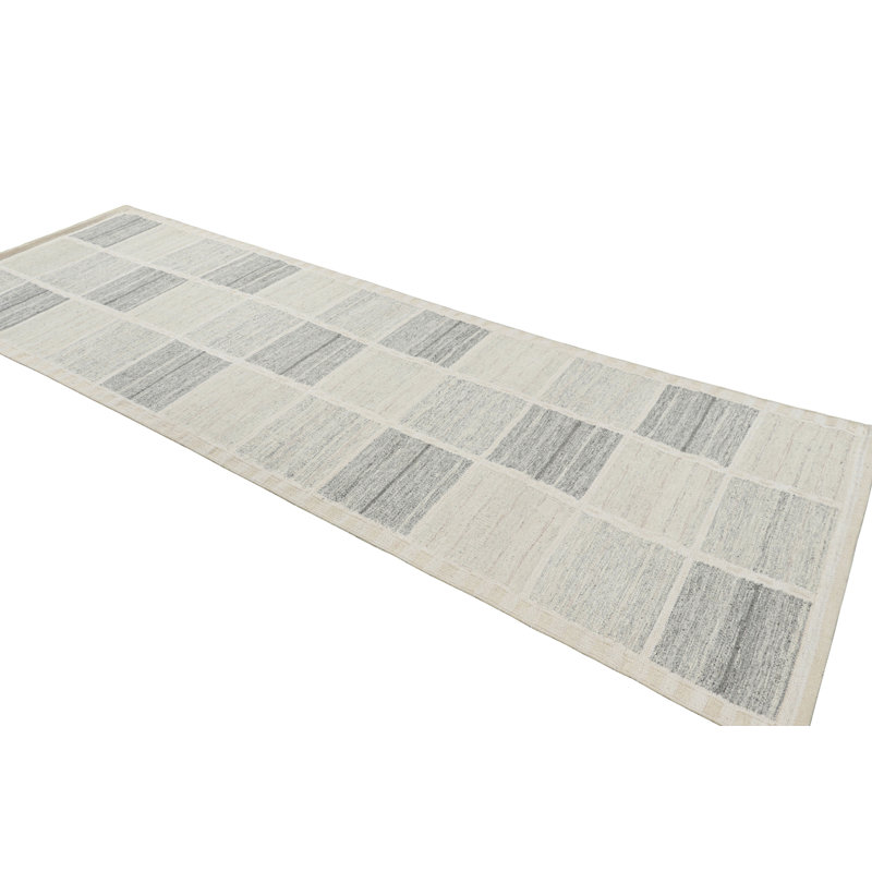 Scandinavian Wool Geometric Area Rug, Rectangle 14' x 20'