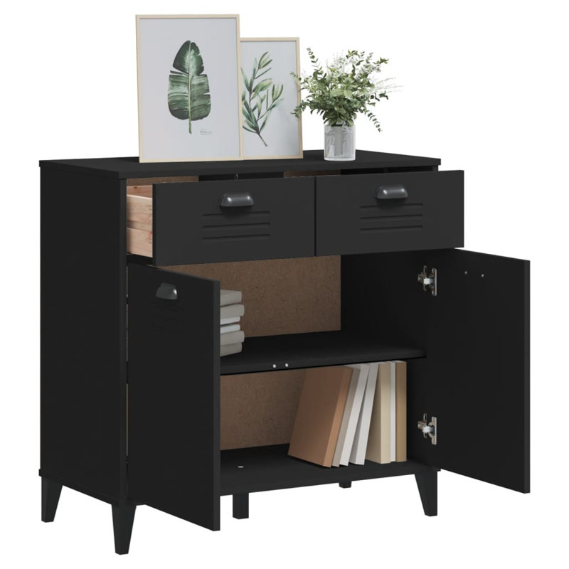 Ozro 80cm Sideboard, Black