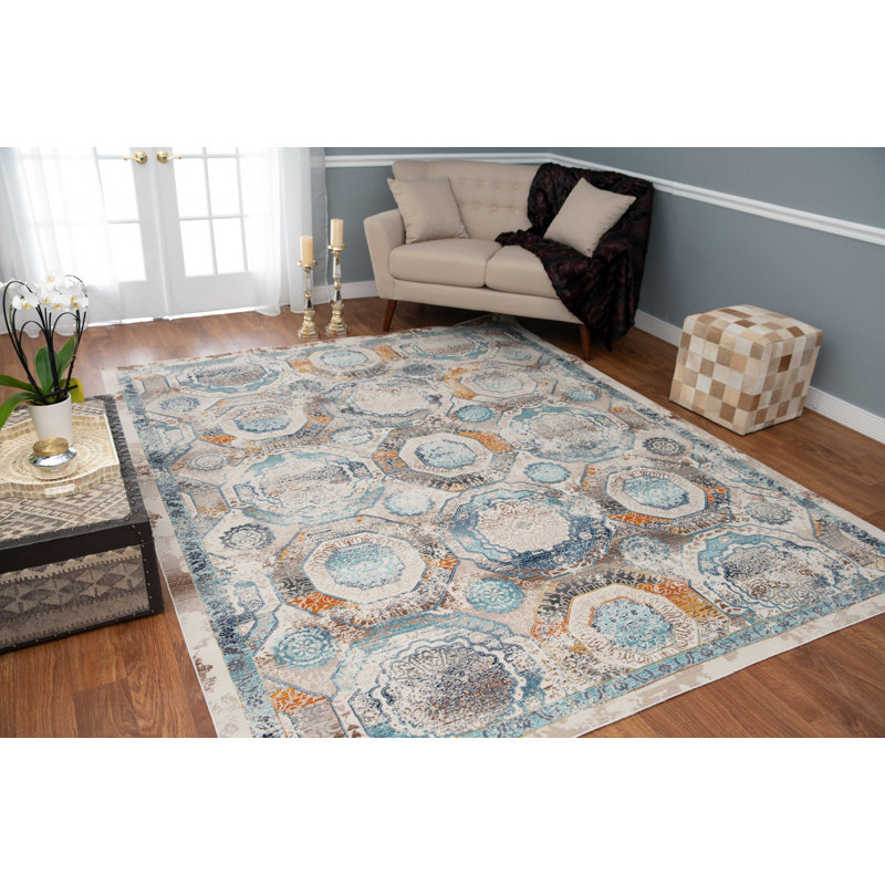 Morvant Geometric Indoor Rug, Rectangle 3'11" x 5'9"