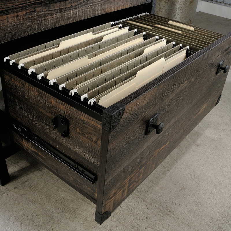 Classeur industriel brun avec tiroir verrouillable