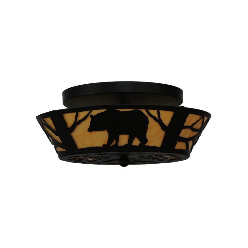 Rustic Lodge 2 - Light Semi Flush Mount