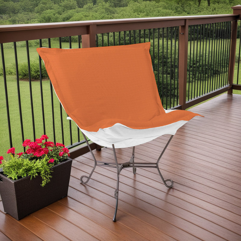 Misayo Metal Outdoor Armless Lounge Chair, Seascape Canyon