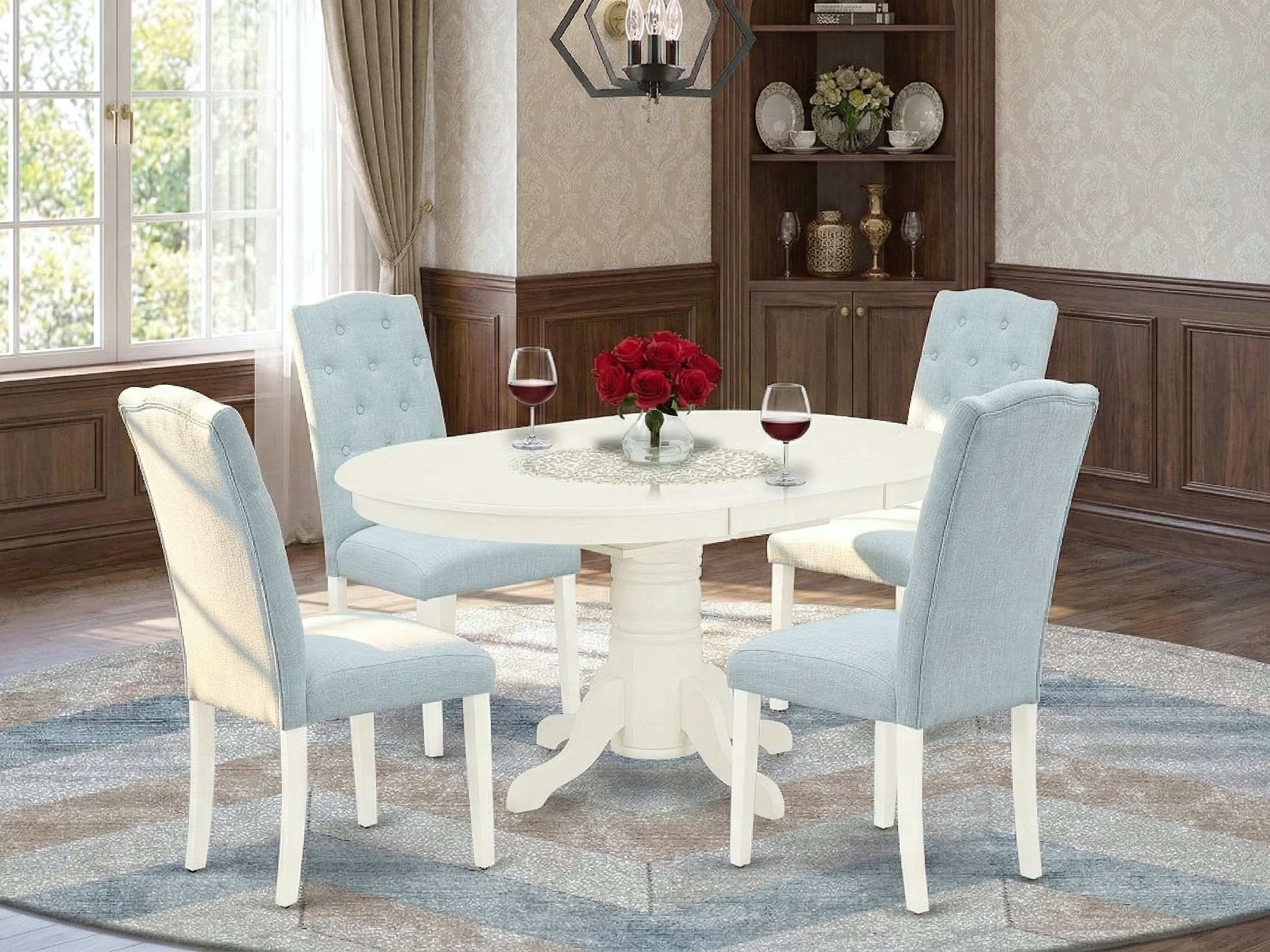 One Allium Way® Khalil Extendable Solid Wood Dining Set & Reviews | Wayfair