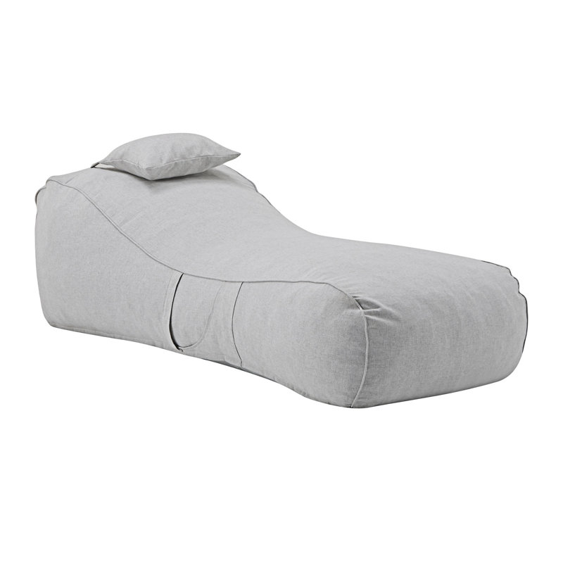 Outdoor Bean Bag Lounge Chair, Light Gray