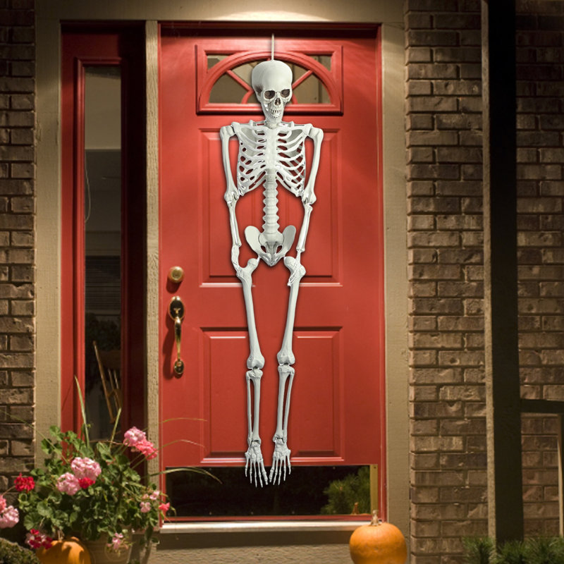 Accessoires de squelette en plastique d'Halloween en forme de squelette de 5,4 pi
