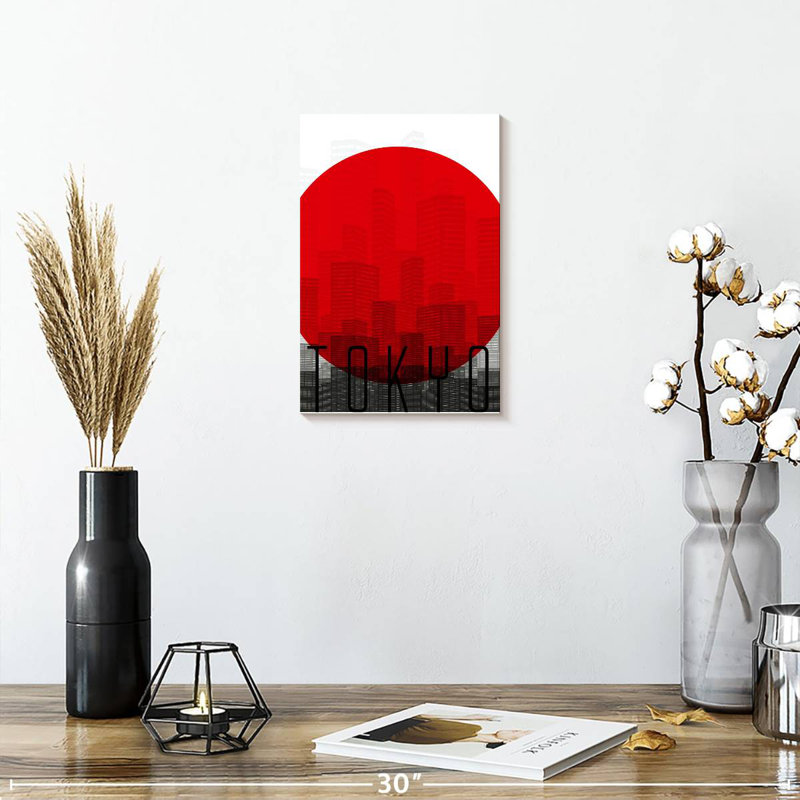 Aime Tokyo Red Sun, 12" H x 8" W