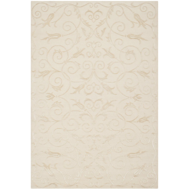 Tapis beige noué à la main Spinella
