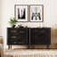Buffet avec rangement, meuble de cuisine, noir-748325666