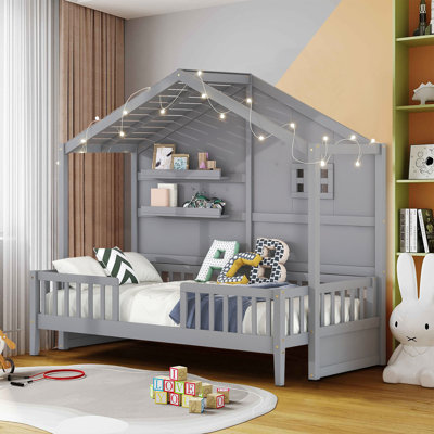 Aija Twin Wood Platform Bed Frame
