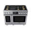 48" Dual Fuel Pro-Range 6 Burners With Griddle, Transitional, Silver, NG/LP