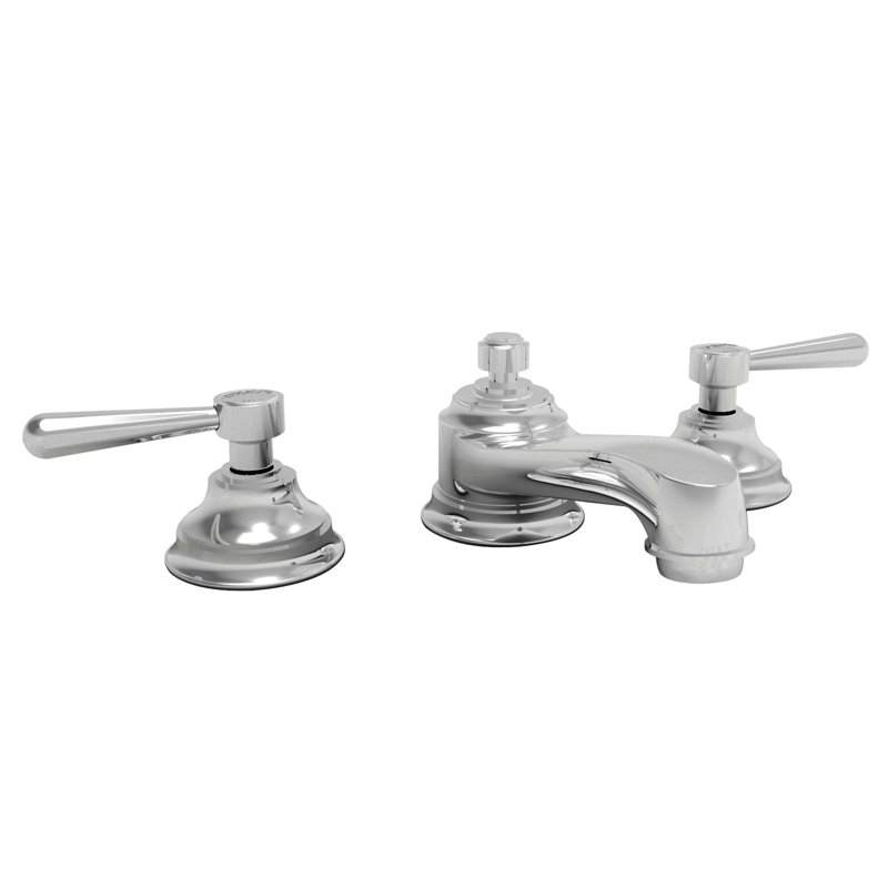 Astaire Widespread Bathroom Faucet with Drain Assembly, Polished Chrome