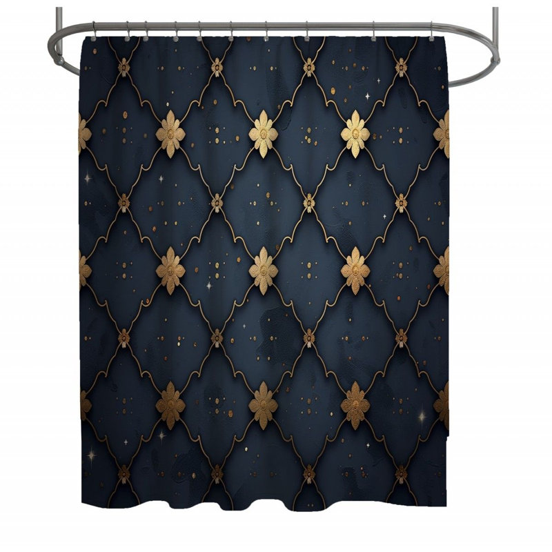 Floral Shower Curtain -  Decorative Bathroom Decor, 73" H x 70" W