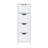 Bathroom Floor Cabinet With 4 Drawers, Freestanding Wooden Storage Organizer For Bathroom, Hallway Or Living Room, Narrow White Side Cabinet With Space-Saving Vertical Design, White