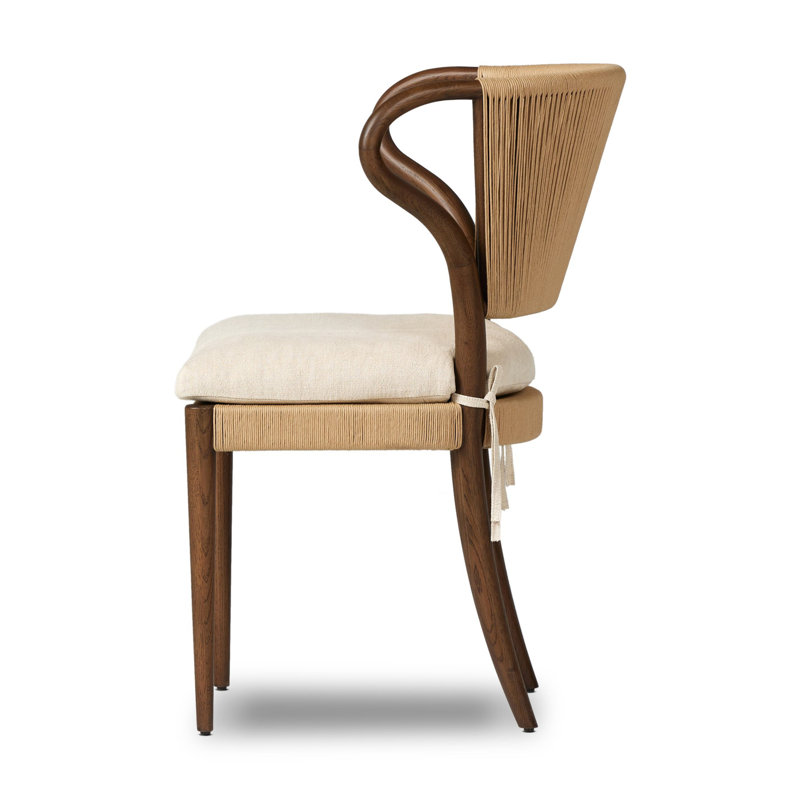Amira Armless Dining Chair, Brown/Braodway Dune