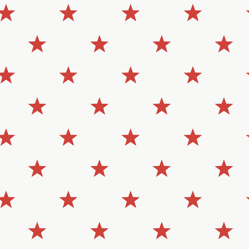 Kids and Teens Collection Stars Wallpaper, Red