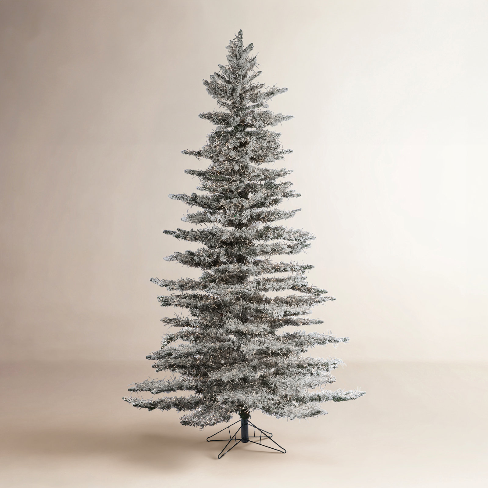 Frosted 7.5' Pre-Lit Pine Christmas Tree
