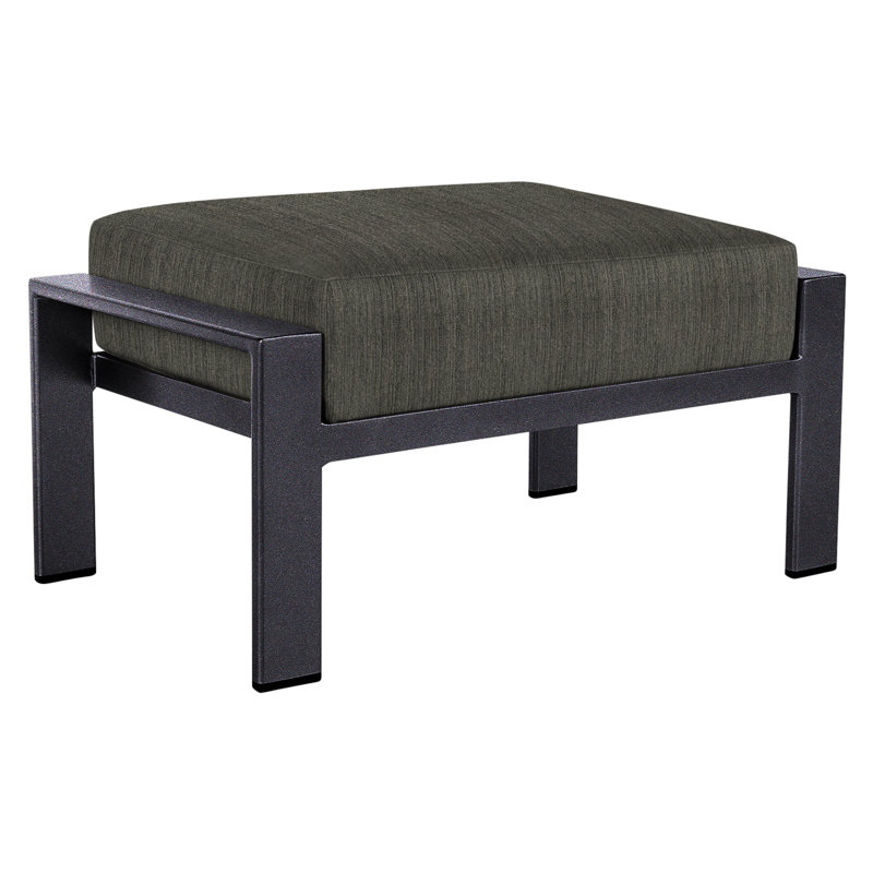 Studio Outdoor Ottoman, Alcazar Redwood, Graphite