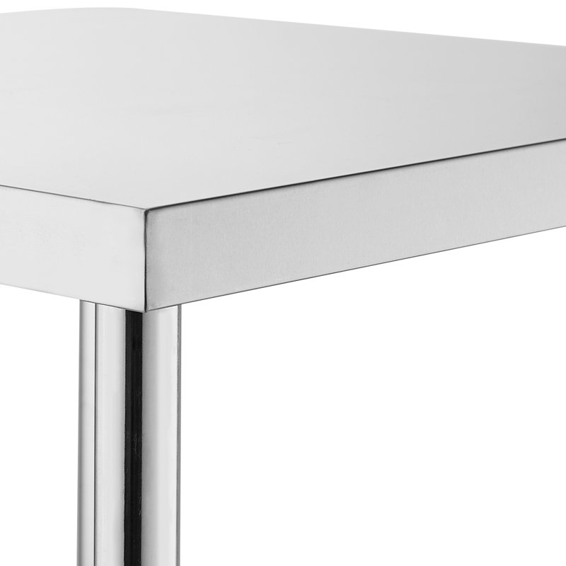 Table de travail en acier inoxydable, 4.92" H x 39.37" L x 27.36" W